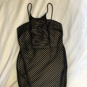 Never worn black stripe dress from Charlotte Russe